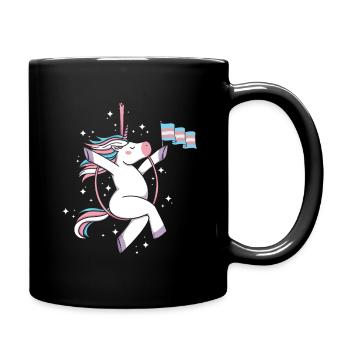 Transgenre Unicorn LGBTQ Trans Pride - Mug uni - noir - Droite