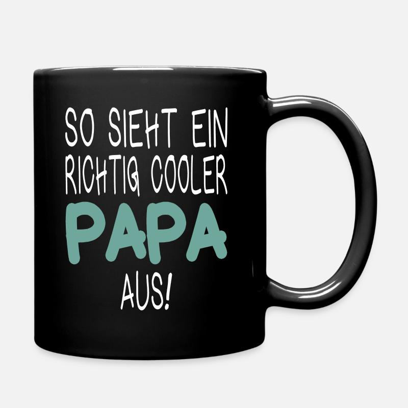 Papa Vater Vaterschaft Vatertag Geschenk - Tasse einfarbig - Schwarz