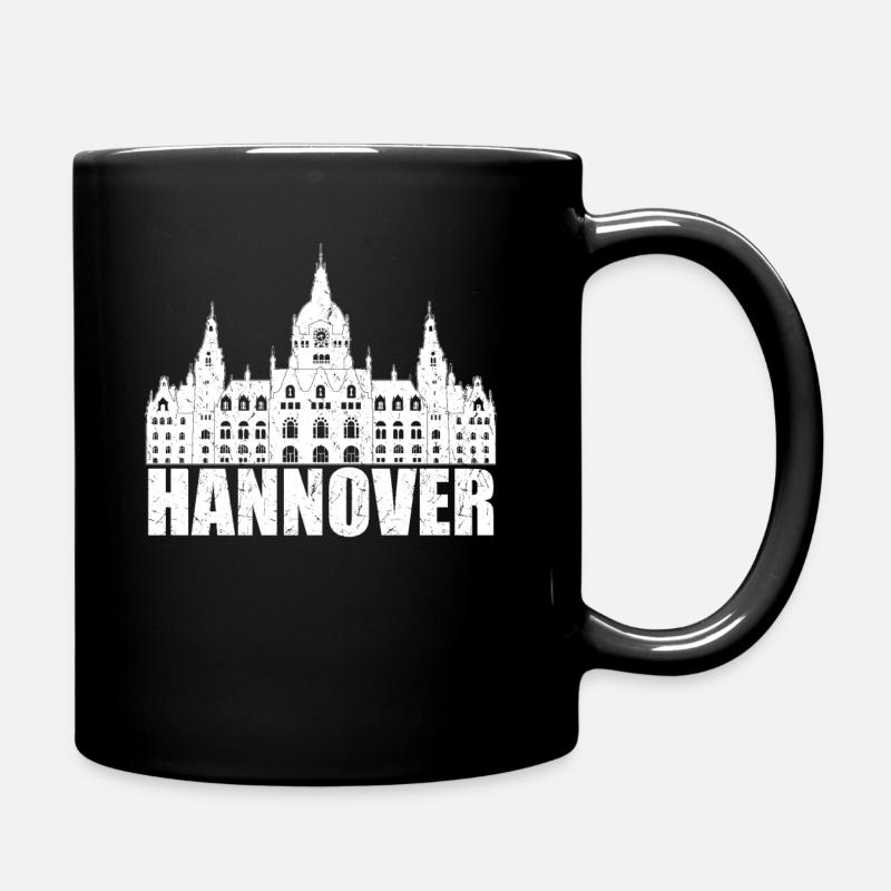 Hannover Rathaus - Tasse einfarbig - Schwarz