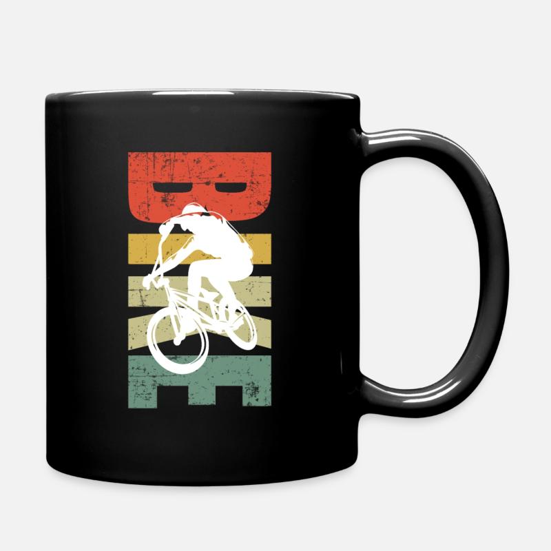 Fahrrad Retro Vintage MTB Geschenk - Tasse einfarbig - Schwarz