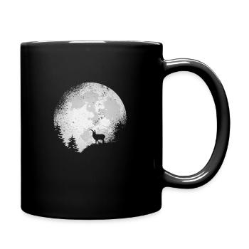 Signe du zodiaque Caprine Lune Bouquets de bois - Mug uni - noir - Droite