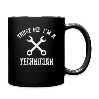 Trust Me, I Am A Technician - Full Colour Mug - black - Right