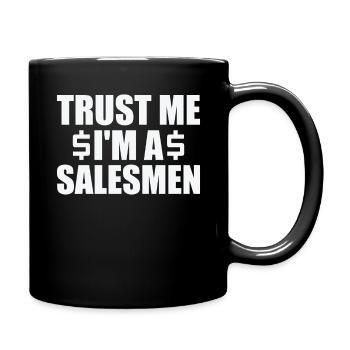Funny seller gift idea - Full Colour Mug - black - Right