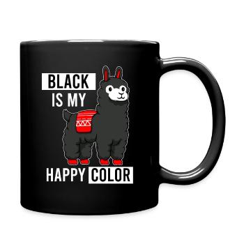 Black Is My Happy Color Sarkastischer Lama Alpaka - Mug uni - noir - Droite