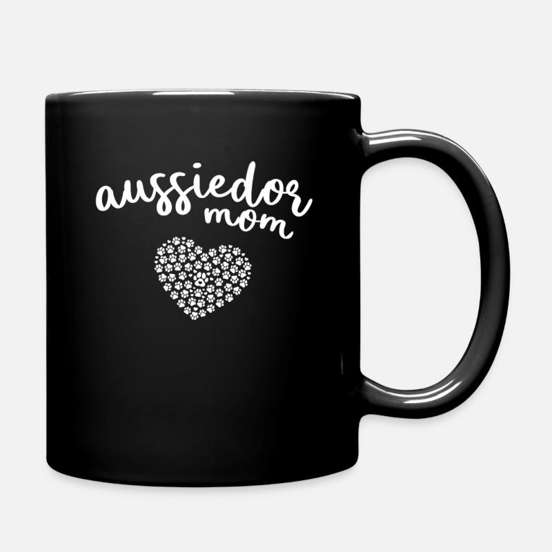 Aussiedor Aussie Australian Shepherd Mom Mutter - Full Colour Mug - black