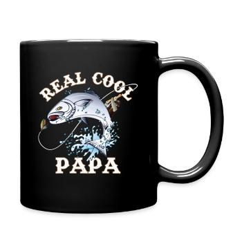 Fishing Design with "real cool dad" for father's - Full Colour Mug - black - Right