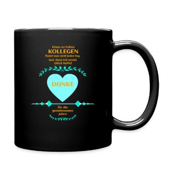 Danke! Abschiedsfeier Arbeit Schule Beruf Geschenk - Tasse einfarbig - Schwarz - Rechts