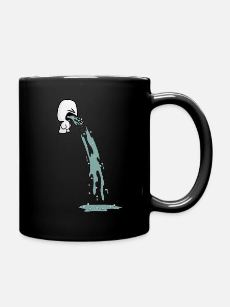 LUSTIGER SÜßER MARSHMALLOW KOTZT. HALLOWEEN - Tasse einfarbig - Schwarz