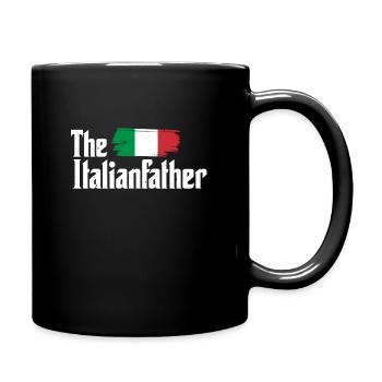Italien Papa Vater Papi Italian Father Padre - Tasse einfarbig - Schwarz - Rechts