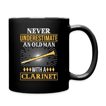 Clarinetist Funny Quote Design - Full Colour Mug - black - Right