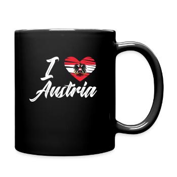 Austria Flag Gift austria Alps - Full Colour Mug - black - Right