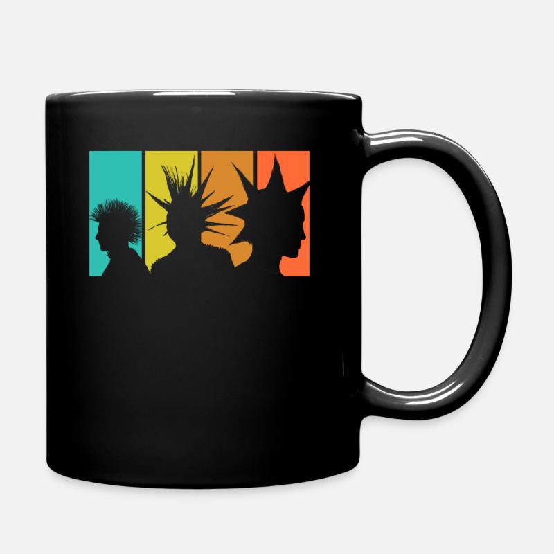 Punker Retro - Tasse einfarbig - Schwarz