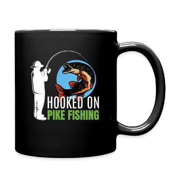 Lustiger Hechtangeln für Hecht Angler - Tasse einfarbig - Schwarz - Rechts
