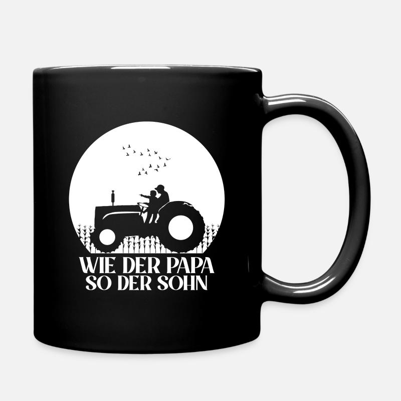 Traktor Wie der Papa so der Sohn Partnerlook - Tasse einfarbig - Schwarz