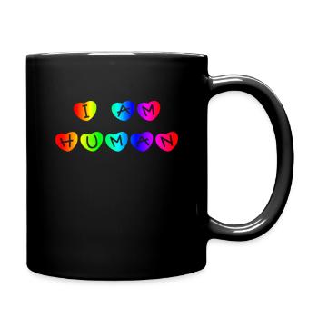Regenbogen, Regenbogen, Regenbogen, Regenbogen, Regenbogen - Tasse einfarbig - Schwarz - Rechts