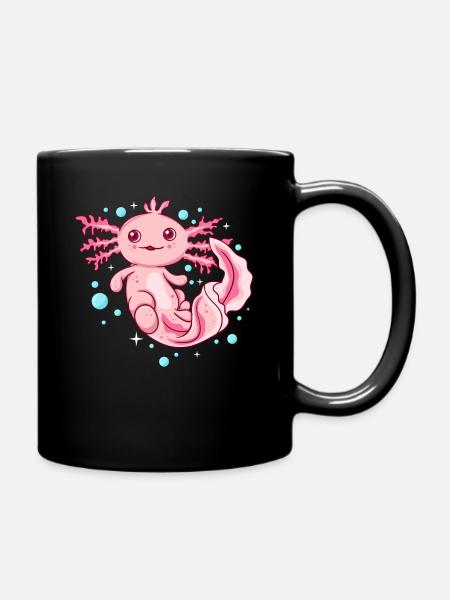 axolotl shirt women - kawaii axolotl - Mug uni - noir