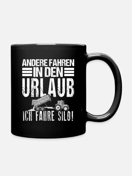 Landwirtschaft Andere fahren in den Urlaub Ich - Tasse einfarbig - Schwarz