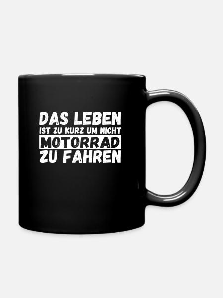 Motorrad Motorradfahrer Motorräder Motorradfahren - Tasse einfarbig - Schwarz