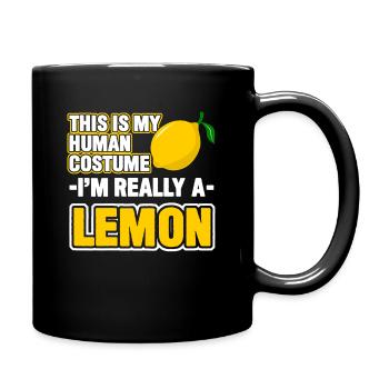 Citrons costume de citron renard - Mug uni - noir - Droite