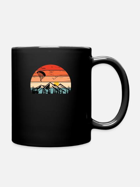 Paragleiter I Berg I Sunset I Vintage I Cadeau - Mug uni - noir