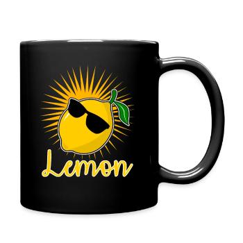 Zitrone - Tasse einfarbig - Schwarz - Rechts