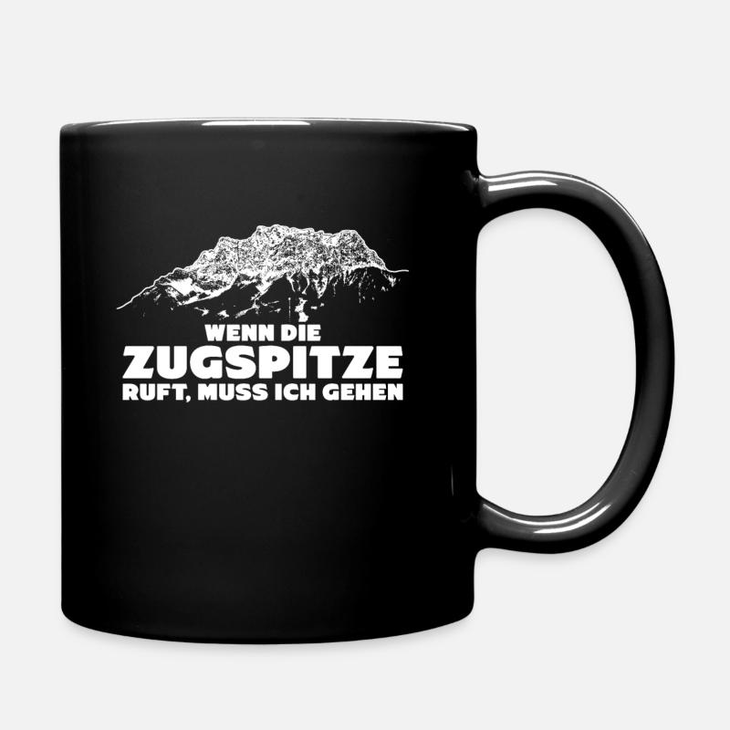 Zugspitze ruft - Tasse einfarbig - Schwarz