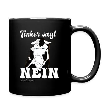 Tinker sagt Nein lustiges süßes trotziges Pferde - Tasse einfarbig - Schwarz - Rechts