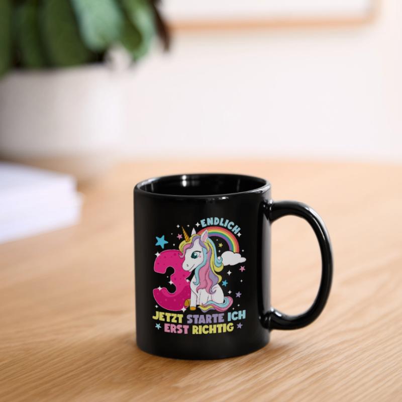 3. Geburtstag Mädchen kleid deko ich bin endlich 3 Tasse einfarbig