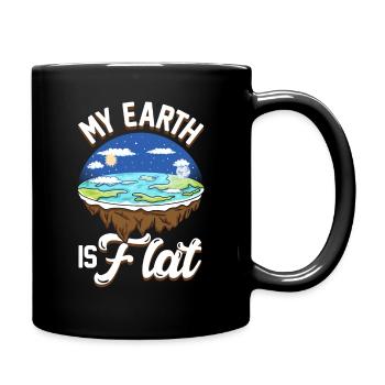 flat earth global lockdown the conspiracy - Tasse einfarbig - Schwarz - Rechts
