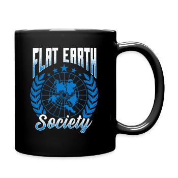 flat earth global lockdown the conspiracy - Full Colour Mug - black - Right