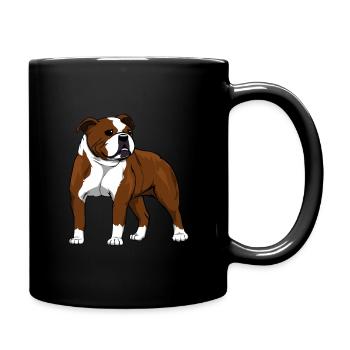 Old English Bulldog Owner Bulldog Gift - Full Colour Mug - black - Right