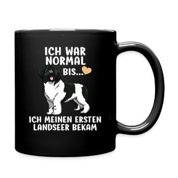 Landseer Hunderasse Lustig Sprüche Geschenk Hunde - Tasse einfarbig - Schwarz - Rechts
