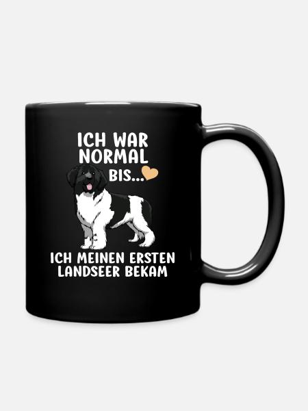 Landseer Hunderasse Lustig Sprüche Geschenk Hunde - Tasse einfarbig - Schwarz