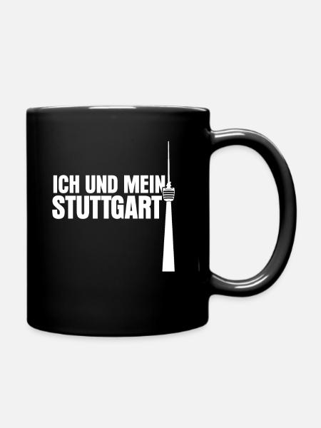 Stuttgart Stuttgarter Fernsehturm - Tasse einfarbig - Schwarz