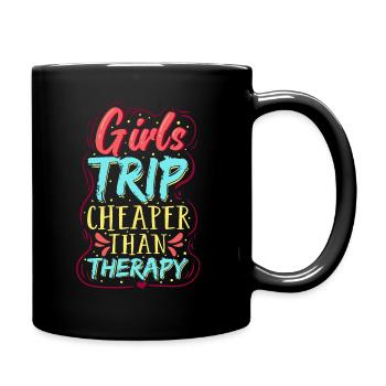 girls trip shirt Girls Trip Cheaper Than Therapy - Full Colour Mug - black - Right
