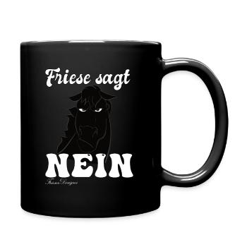 Friese sagt Nein cooles Pferde - Tasse einfarbig - Schwarz - Rechts