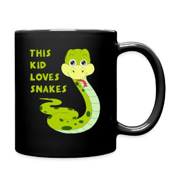 Dieses Kind liebt Schlangen Kleinkinder Kinder junge Mädchen Kind - Tasse einfarbig - Schwarz - Rechts