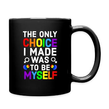 Regenbogen, Regenbogen, Regenbogen, Regenbogen, Regenbogen - Tasse einfarbig - Schwarz - Rechts