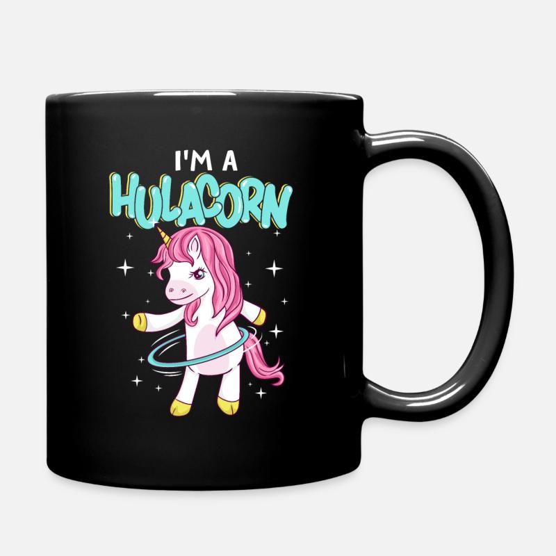 I´m a Hulacorn Gymnastik Hula - Tasse einfarbig - Schwarz