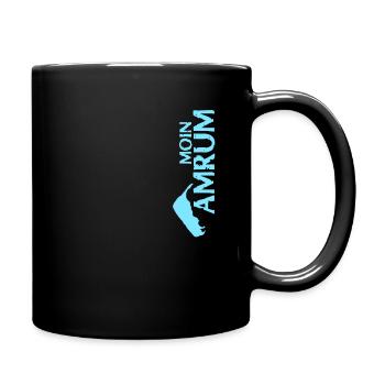 Amrum Moin Spruch - Tasse einfarbig - Schwarz - Rechts