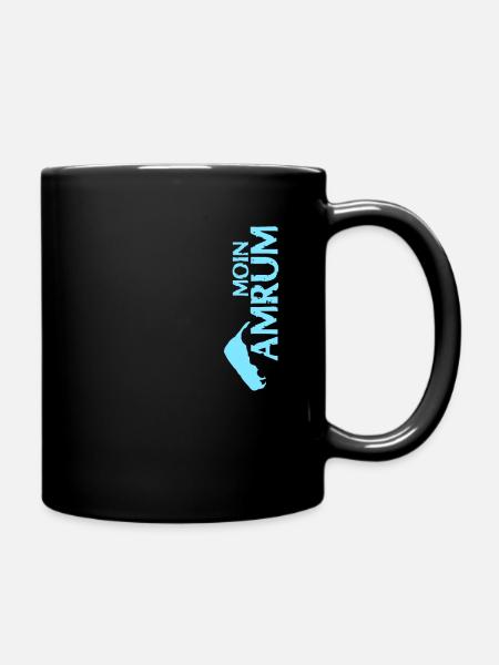 Amrum Moin Spruch - Tasse einfarbig - Schwarz