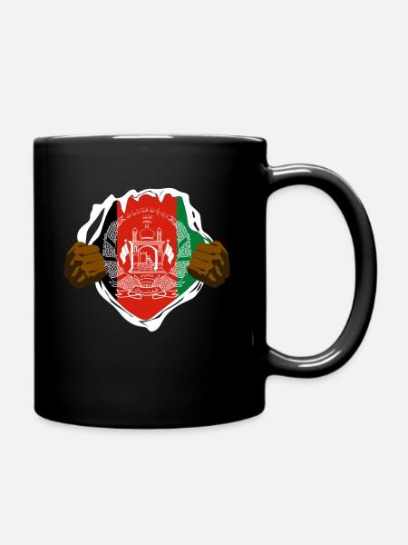 Afghanistan Drapeau Afghan - Mug uni - noir