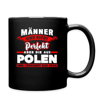 Polnisch Polska Polen Pole lustig - Tasse einfarbig - Schwarz - Rechts
