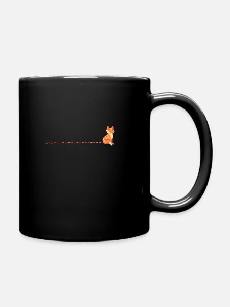 Fuchs Waldtiere Umweltschutz - Tasse einfarbig - Schwarz