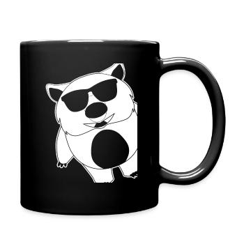 Wombat Sonnenbrille Wombats lustig - Tasse einfarbig - Schwarz - Rechts