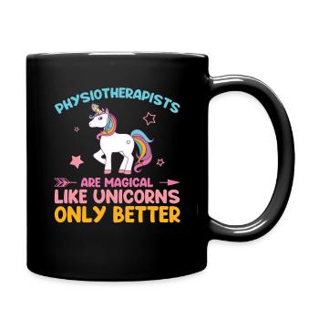 Physiotherapists are Magical like Unicorns - Full Colour Mug - black - Right