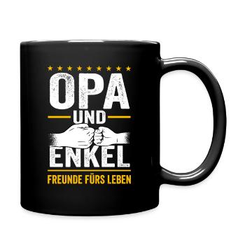 Grand-père et petit-fils Amis pour la vie - Mug uni - noir - Droite
