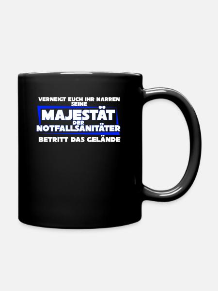 Notfallsanitäter lustig - Tasse einfarbig - Schwarz