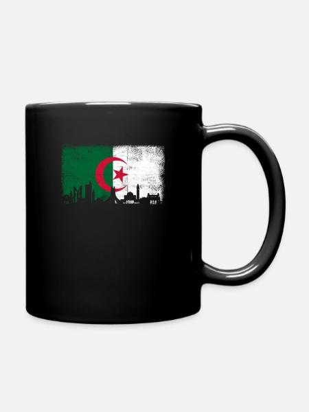 Algérie drapeau football équipe fan cadeau - Mug uni - noir