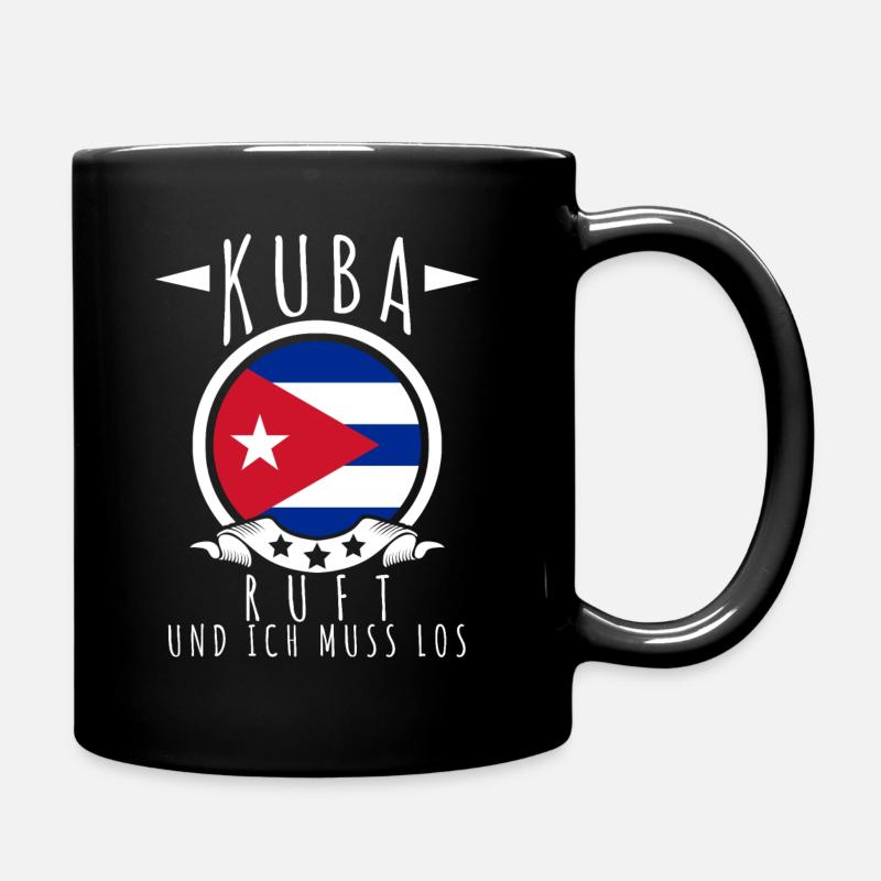 La Havane Cuba lance le drapeau de Cuba - Mug uni - noir